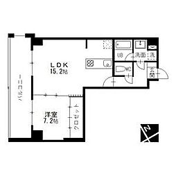 エルミタージュ新栄 1LDKの間取図画像