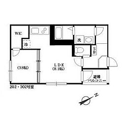 ハーモニーテラス押切 1LDKの間取図画像