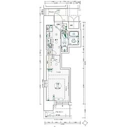 エステムコート名古屋泉プラチナムゲート 1Kの間取図画像