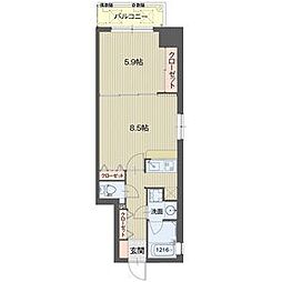 ライブコート泉 1LDKの間取図画像
