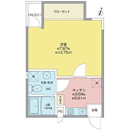 ノヴェル大曽根 1Kの間取図画像