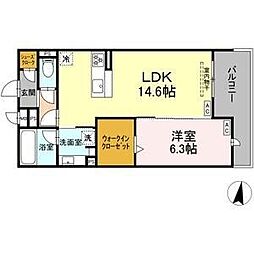 Century Grove 守山 1LDKの間取図画像