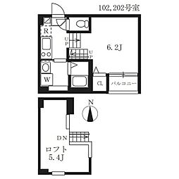 ハーモニーテラスネクストステージ上飯田 1Kの間取図画像