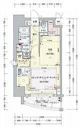プレサンス栄ラグジュ 1LDKの間取図画像