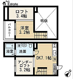 グレイス2 1LDKの間取図画像