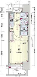 プレサンス丸の内雅殿 1Kの間取図画像