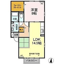 サニーハウス 1LDKの間取図画像