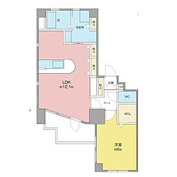 Liebencourt 1LDKの間取図画像