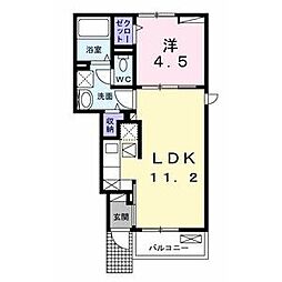 MonteOro1 1LDKの間取図画像