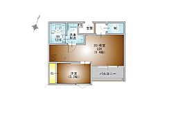 レガリスト守山2 1LDKの間取図画像