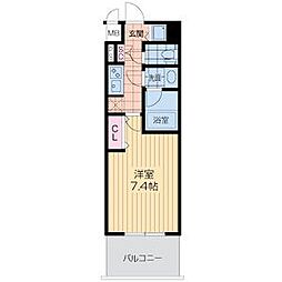 プライムアーバン泉 1Kの間取図画像