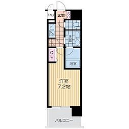 プライムアーバン泉 1Kの間取図画像