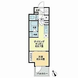 名古屋市千種区内山1丁目マンション 1DKの間取図画像