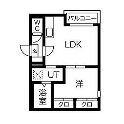 ア・ラ・メゾン 1LDKの間取図画像