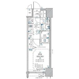 ディアレイシャス矢場町 1Kの間取図画像