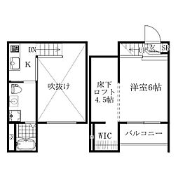 Emillia22 1Kの間取図画像
