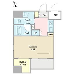 アビタシオン今池パルク 1Kの間取図画像
