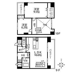 スタジオスクエア泉 2LDKの間取図画像