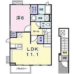 マリアローザ 1LDKの間取図画像