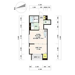 ハーモニーテラス新守山2 1DKの間取図画像