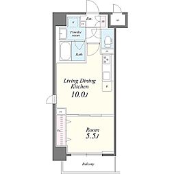 プラチナム 1LDKの間取図画像