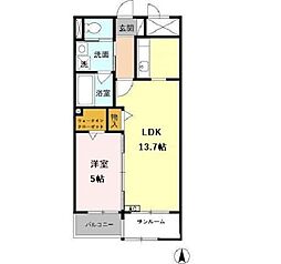 あいさきがけ 1LDKの間取図画像