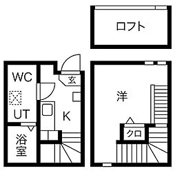 O-FOREST 1Kの間取図画像