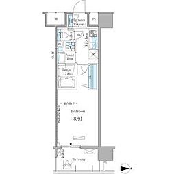 GRANDESPOIR東桜 1Kの間取図画像