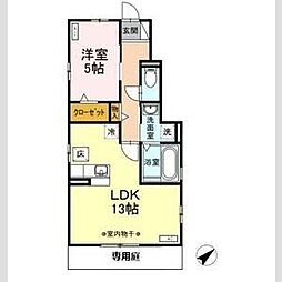 マルシェ 1LDKの間取図画像