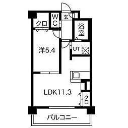 メゾンドソレイユ 1LDKの間取図画像