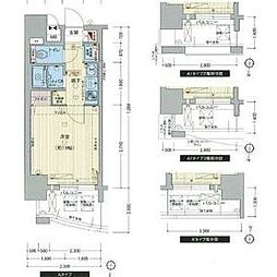 プレサンス泉アーバンゲート 1Kの間取図画像