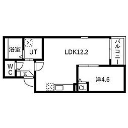 Jack higashiajimaIII 1LDKの間取図画像