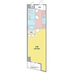 アビターレ豊前 1Kの間取図画像