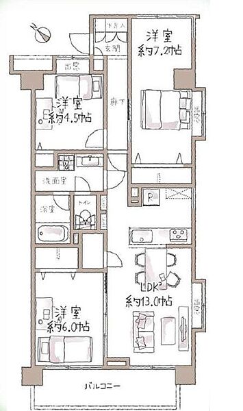 間取りを拡大表示