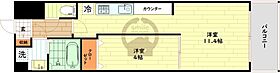 大阪府大阪市中央区鎗屋町1丁目（賃貸マンション1LDK・12階・37.46㎡） その2