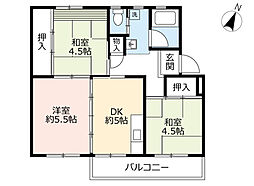 UR都市機構江南団地40棟 3DKの間取図画像