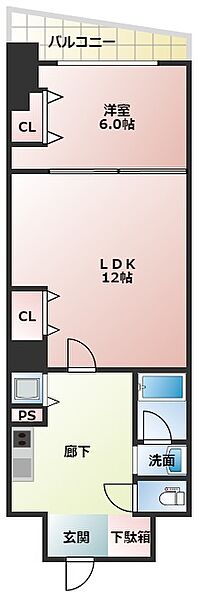 ルラーシェ難波 ｜大阪府大阪市浪速区日本橋西1丁目(賃貸マンション1LDK・4階・44.80㎡)の写真 その2