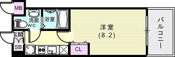 アプリーレ神戸元町 1104｜兵庫県神戸市中央区下山手通5丁目(賃貸マンション1K・11階・24.22㎡)の写真 その3