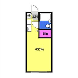 ハイツリー 1Kの間取図画像