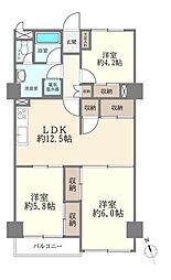 サンシャイン平塚 3LDKの間取図画像
