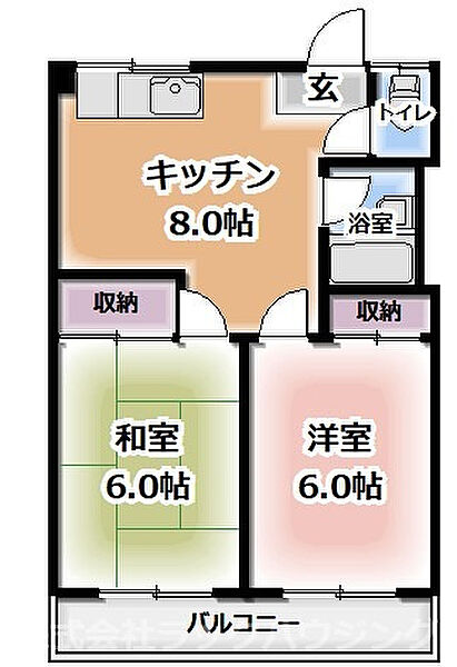 永本マンション ｜大阪府守口市藤田町5丁目(賃貸マンション2DK・3階・38.00㎡)の写真 その2