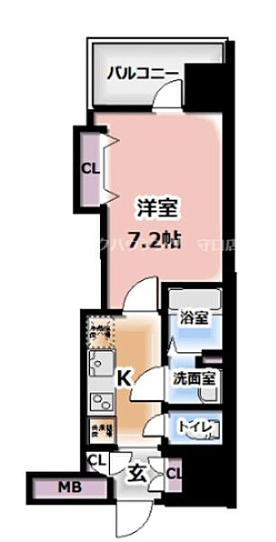 ラグゼナ門真 ｜大阪府門真市元町(賃貸マンション1K・14階・25.02㎡)の写真 その2