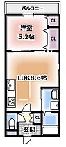 大阪府四條畷市中野本町（賃貸アパート1LDK・1階・33.35㎡） その2