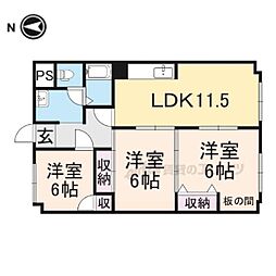 シャルムT・M 3LDKの間取図画像