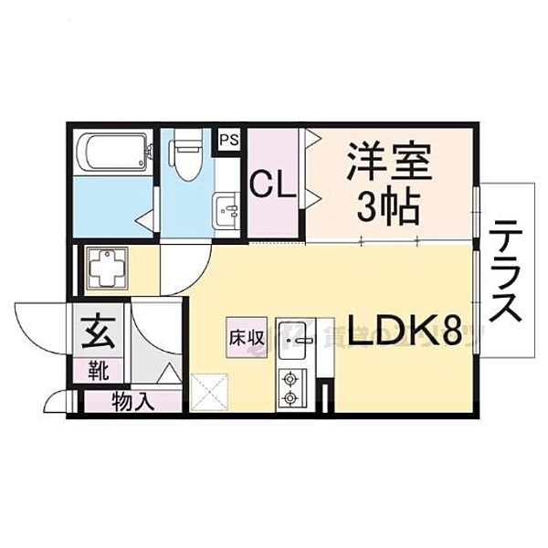 京都府舞鶴市字引土(賃貸アパート1LDK・2階・29.44㎡)の写真 その2