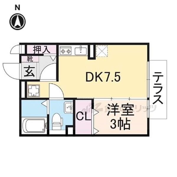 京都府舞鶴市行永東町(賃貸アパート1DK・2階・29.25㎡)の写真 その2