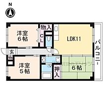 イーハトーブ俣野 105 ｜ 京都府南丹市八木町八木河原（賃貸マンション3LDK・1階・61.11㎡） その2