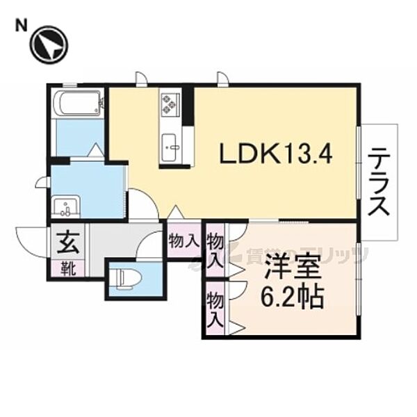 ベェルドミール 102｜京都府舞鶴市天台新町(賃貸アパート1LDK・1階・46.00㎡)の写真 その2