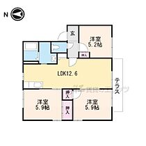 エストヴィルI 102 ｜ 京都府福知山市厚東町（賃貸アパート3LDK・1階・61.25㎡） その2