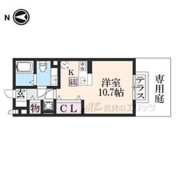 ボヌールメゾン 2階ワンルームの間取り